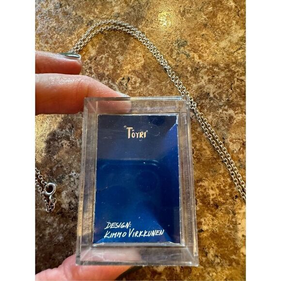 Vintage Sterling silver pendant necklace design Toyri, fortune bird Marked for K - Picture 5 of 6